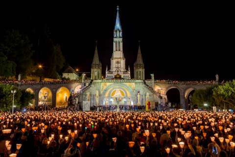 Candle-lit procession