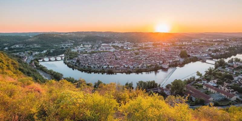 Coucher de soleil sur Cahors
