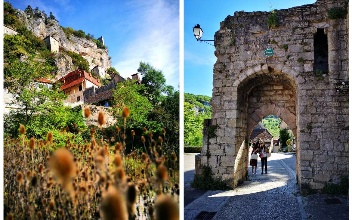 Rocamadour vue depuis la Porte Basse et Porte Hugon