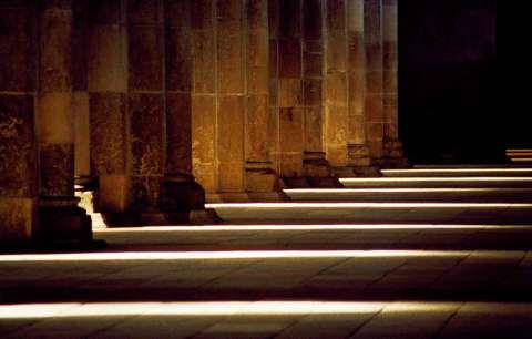 Ray of light in the basilica