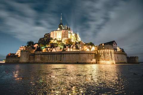 Mont-Saint-Michel at night
