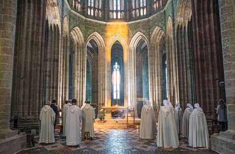Inside the abbey