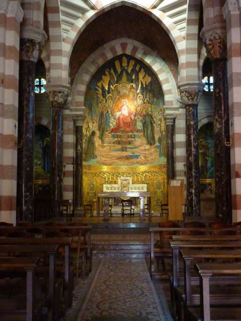 Mosaics inside the chapel