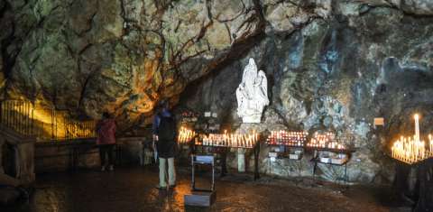 Inside the grotto